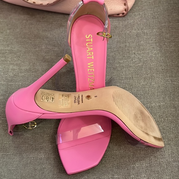 Stuart Weitzman Nudistcurve Ankle Strap 100 in India Pink 8 NIB - Picture 7 of 10